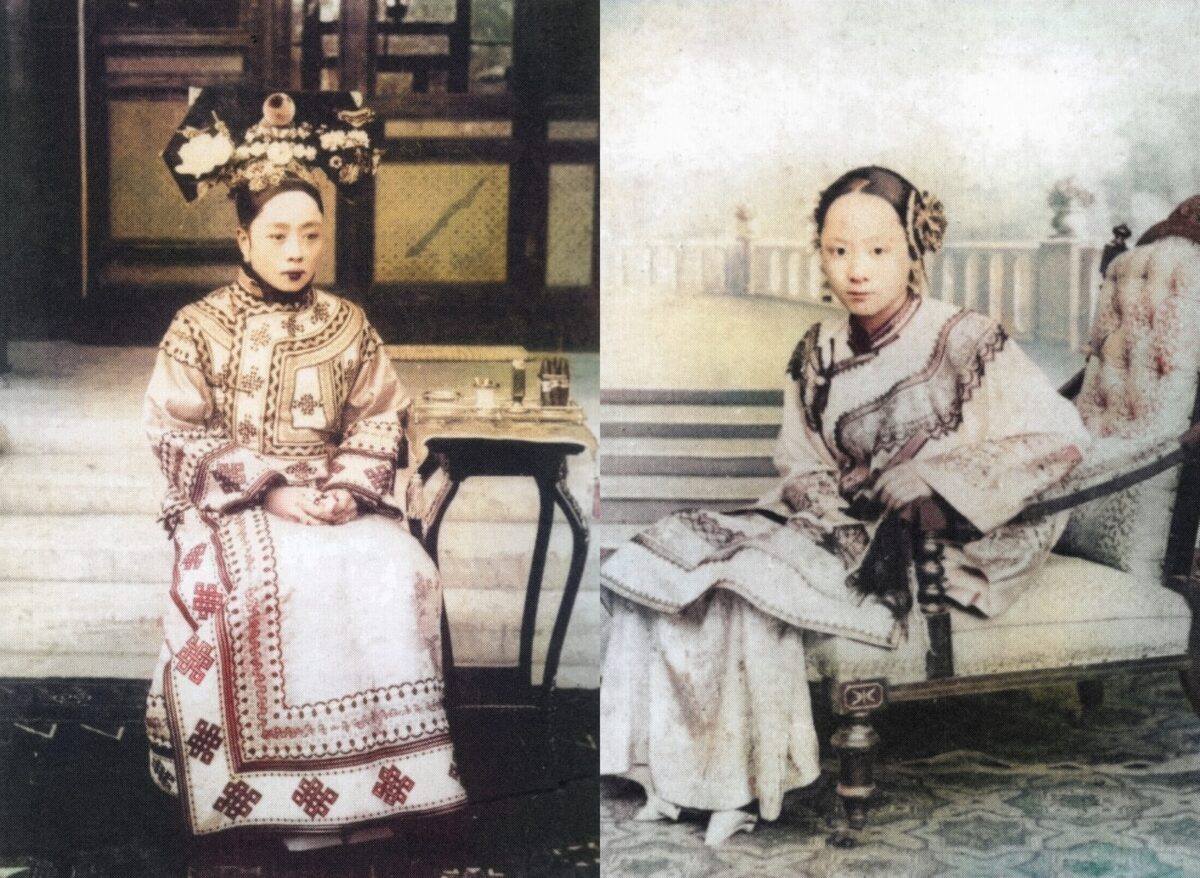 旗女と満女と漢女の衣装 清代に漢族女性も旗袍を着用 旗袍的新故事